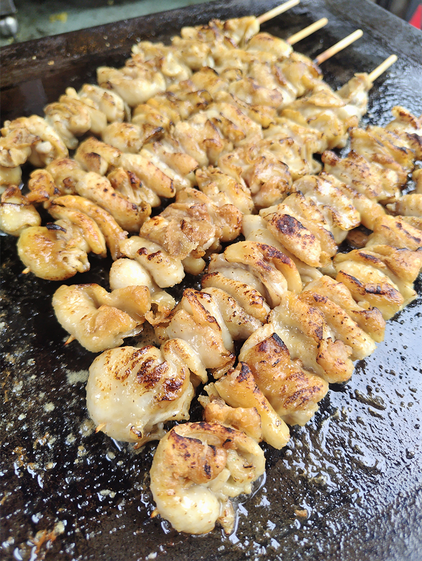 鶏皮串、じゃがバター